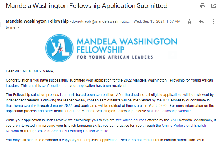 2022 Mandela Washington Fellowship